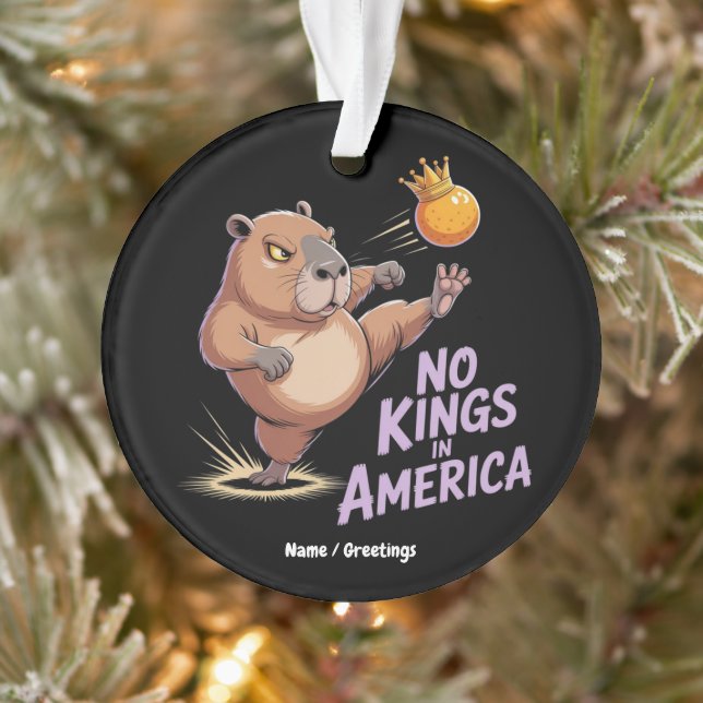 No Kings In America We The People Funny Political  Ornament (Tree)