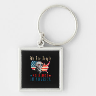 No Kings In America We The People Key Ring