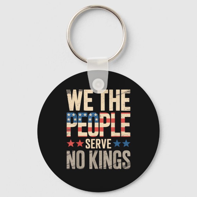No Kings In America We The People Key Ring (Front)