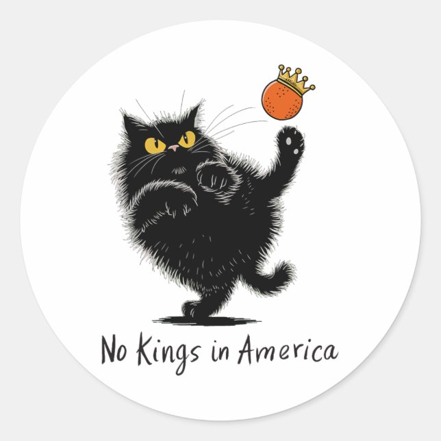 No Kings In America We The People Political 1  Classic Round Sticker (Front)