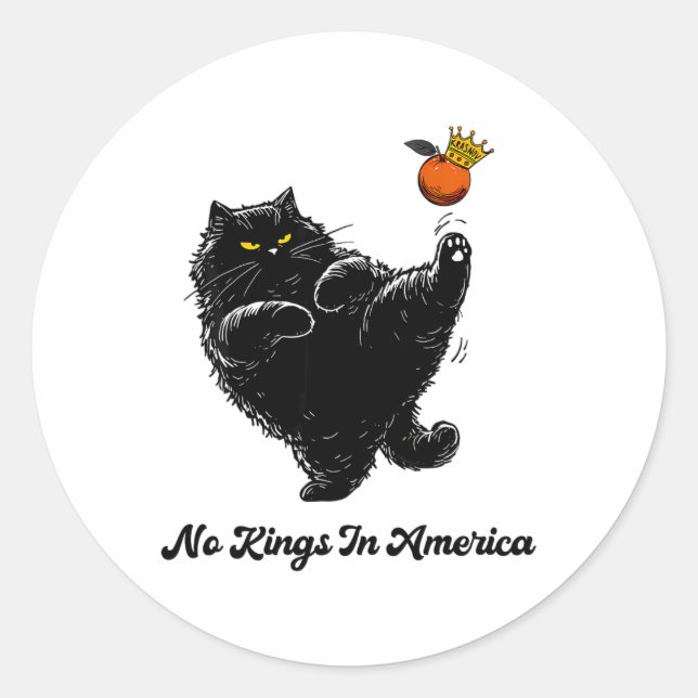 No Kings In America We The People Political For Me Classic Round Sticker (Front)