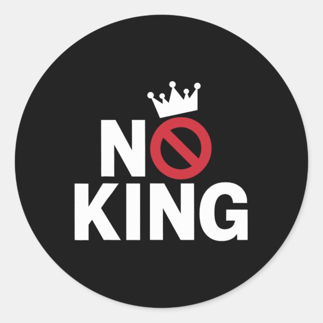 No Kings In America We The People Political Men Wo Classic Round Sticker (Front)