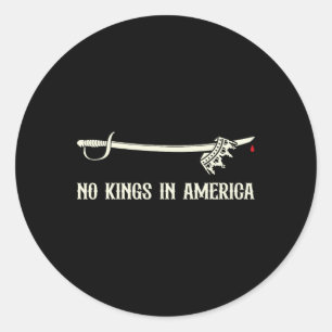 No Kings In America We The People Political Men Wo Classic Round Sticker