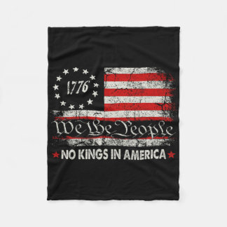 No Kings In America We The People Political Men Wo Fleece Blanket