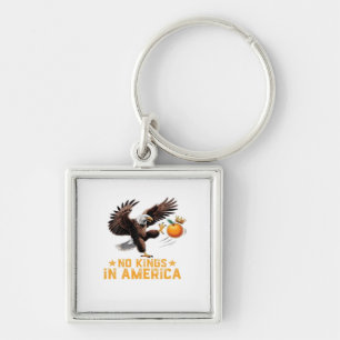 No Kings In America We The People Political Retro  Key Ring