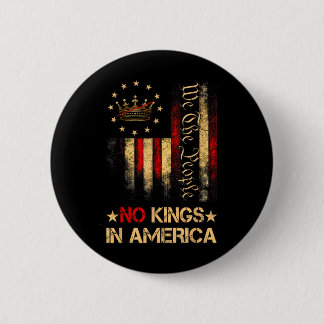No Kings In America We The People Political Shirt  6 Cm Round Badge