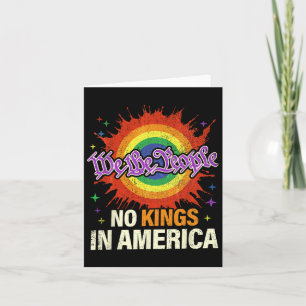 No Kings In America We The People Political Vintag Card