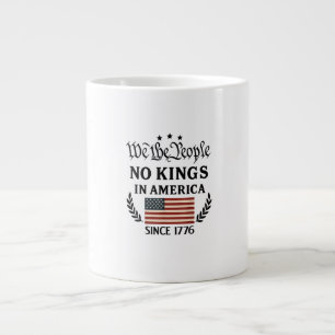 No Kings In America We The People Retro Classic Large Coffee Mug