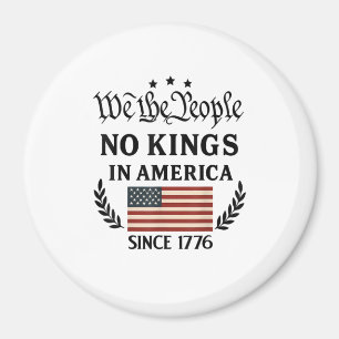 No Kings In America We The People Retro Classic Magnet