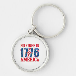 No Kings In America We The People Vintage Key Ring