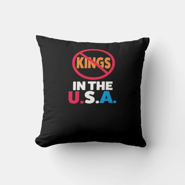 No Kings In The USA Cushion (Front)