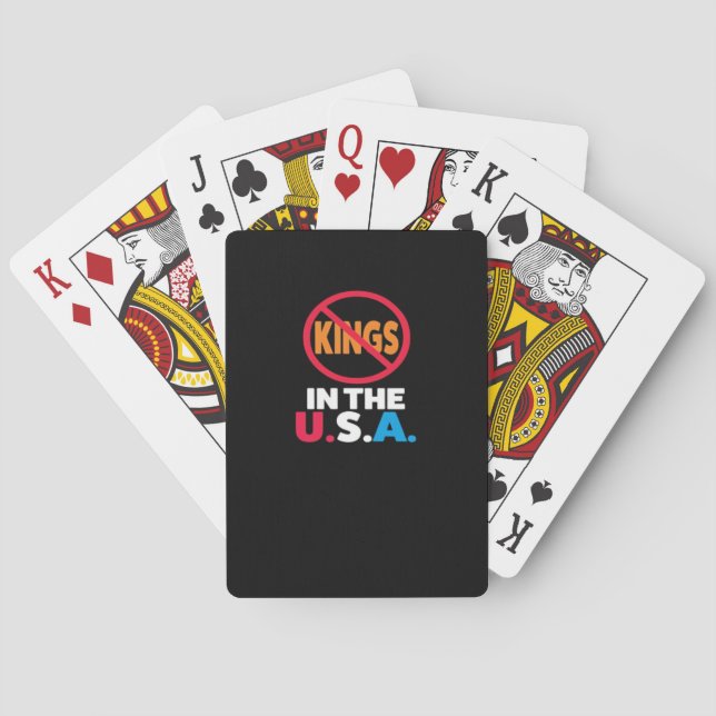 No Kings In The USA Playing Cards (Back)