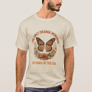 No Kings in the USA” Political Butterfly Art T-Shirt