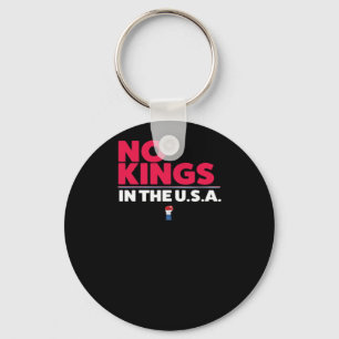 No Kings In The USA Trendy Graphic Key Ring