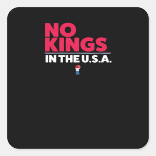 No Kings In The USA Trendy Graphic Square Sticker