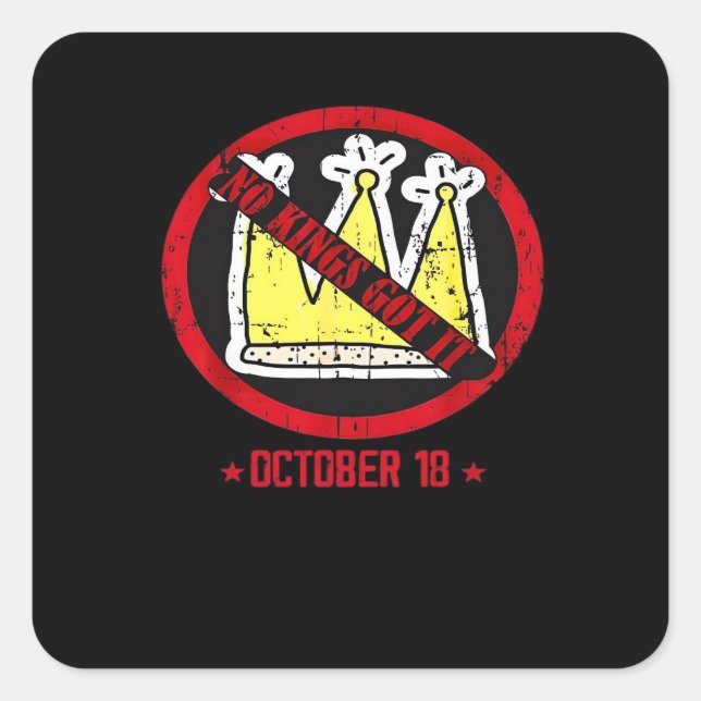 No Kings It Classic Creative Style Square Sticker (Front)