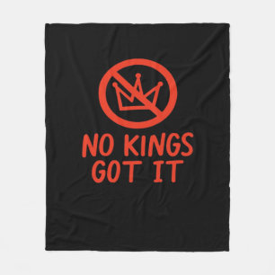No Kings It Patriotic Style Fleece Blanket