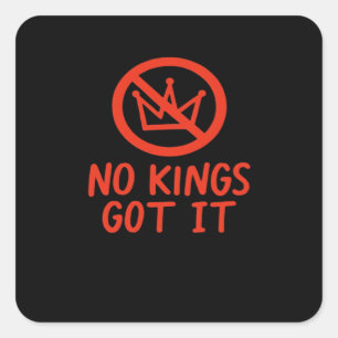 No Kings It Patriotic Style Square Sticker