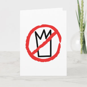 No kings logo, crown red stop sign design card