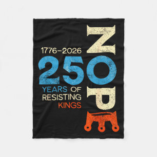 No kings march 28 2026 protest sign  fleece blanket