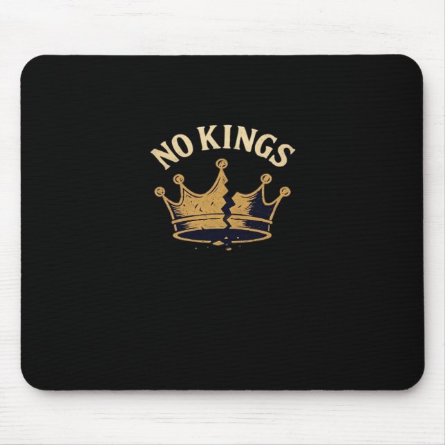 No Kings Minimal Clean Mouse Pad (Front)