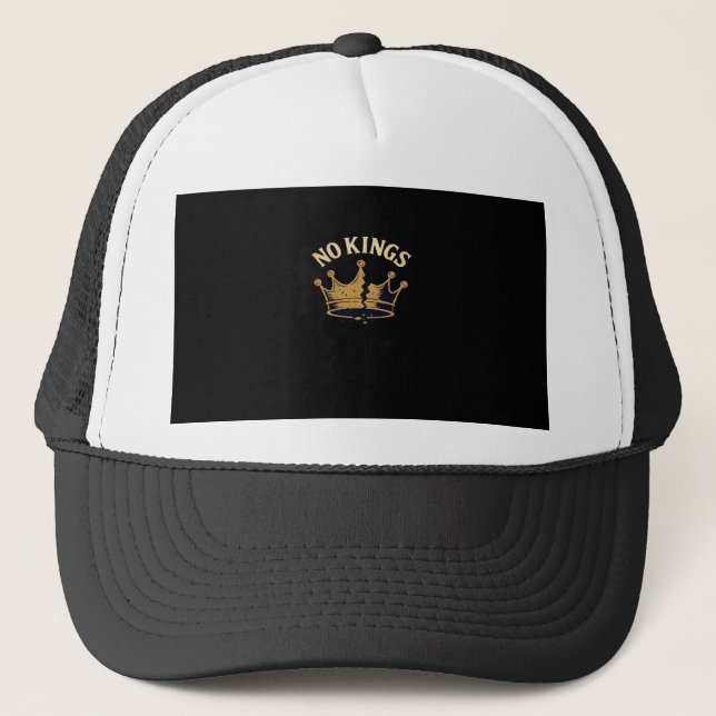 No Kings Minimal Clean Trucker Hat (Front)