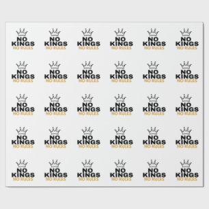 No Kings No Rules Minimal Crown Graphic Design Wrapping Paper