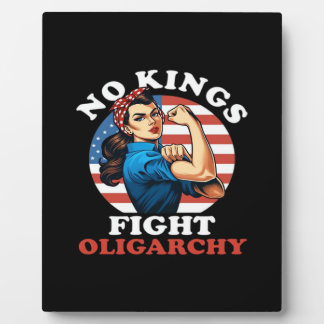 No Kings Oligarchy Retro Classic Plaque