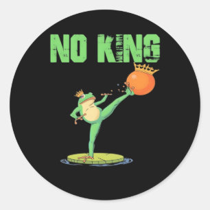 No Kings Portland Frog Protest – Funny Anti-Author Classic Round Sticker