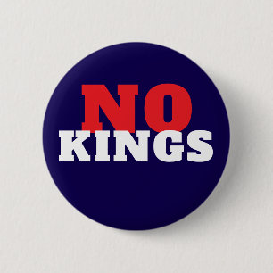 NO KINGS Protest  6 Cm Round Badge