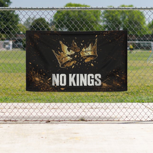 No Kings Protest Banner (Insitu)