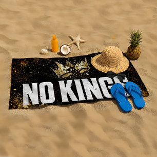 No Kings Protest Beach Towel