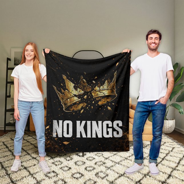 No Kings Protest Fleece Blanket (Creator Uploaded)