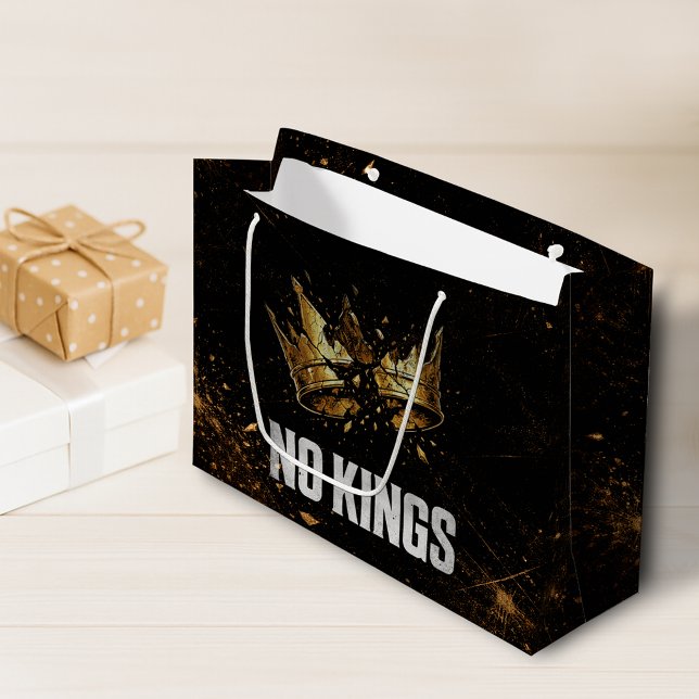 No Kings Protest Large Gift Bag (Creator Uploaded)