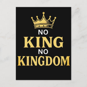No Kings Protest Sign Vertical 2025 Holiday Postcard