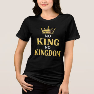 No Kings Protest Sign Vertical 2025 Tri-Blend Shirt