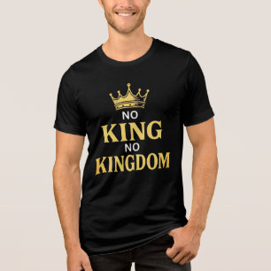 No Kings Protest Sign Vertical 2025 Tri-Blend Shirt
