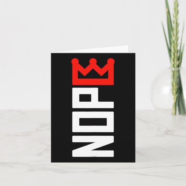 No Kings Protest Sign Vertical  Card (Front)