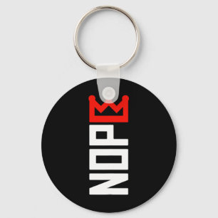 No Kings Protest Sign Vertical  Key Ring