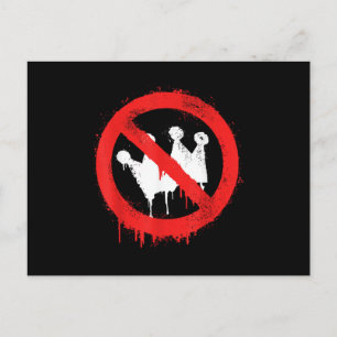 No Kings Protest Stop Sign Postcard