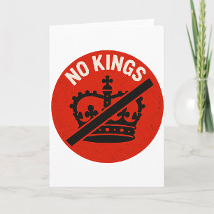 No Kings Protest Symbol Card