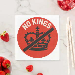 No Kings Protest Symbol Napkin