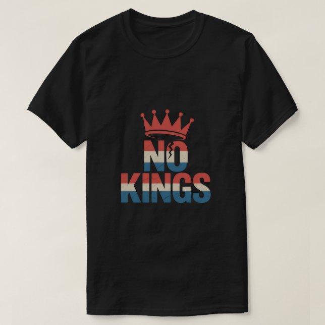 No Kings Protest T-Shirt (Design Front)