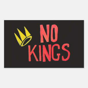 No Kings Proud to be An American Sign Rectangular Sticker