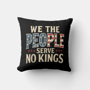 No Kings Retro Patriotic Men Women Cushion