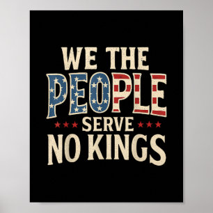 No Kings Retro Patriotic Men Women Poster