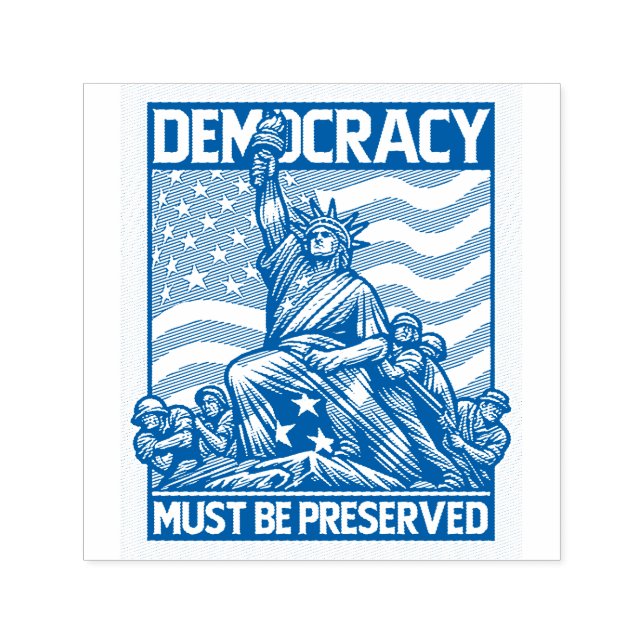 No Kings Save Democracy  Self-inking Stamp (Design)