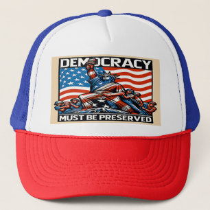 No Kings Save Democracy  Trucker Hat