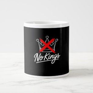No Kings Simple Crown Artistic Design Large Coffee Mug