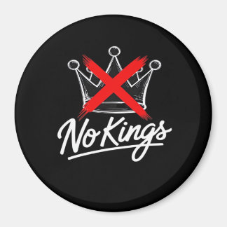 No Kings Simple Crown Artistic Design Magnet